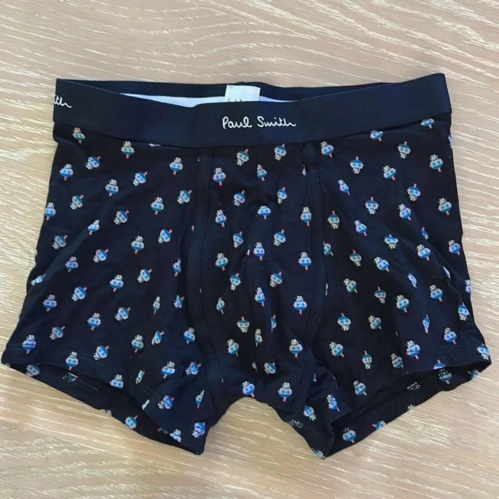 Paul Smith Single Organic Cotton Trunk Boxer Brief Robot Size Small, NWT